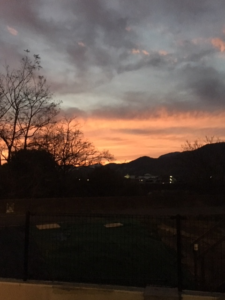 普段見える景色 長野市 夕日 風景 アルプスピアホーム 長野ショールーム スタッフブログ